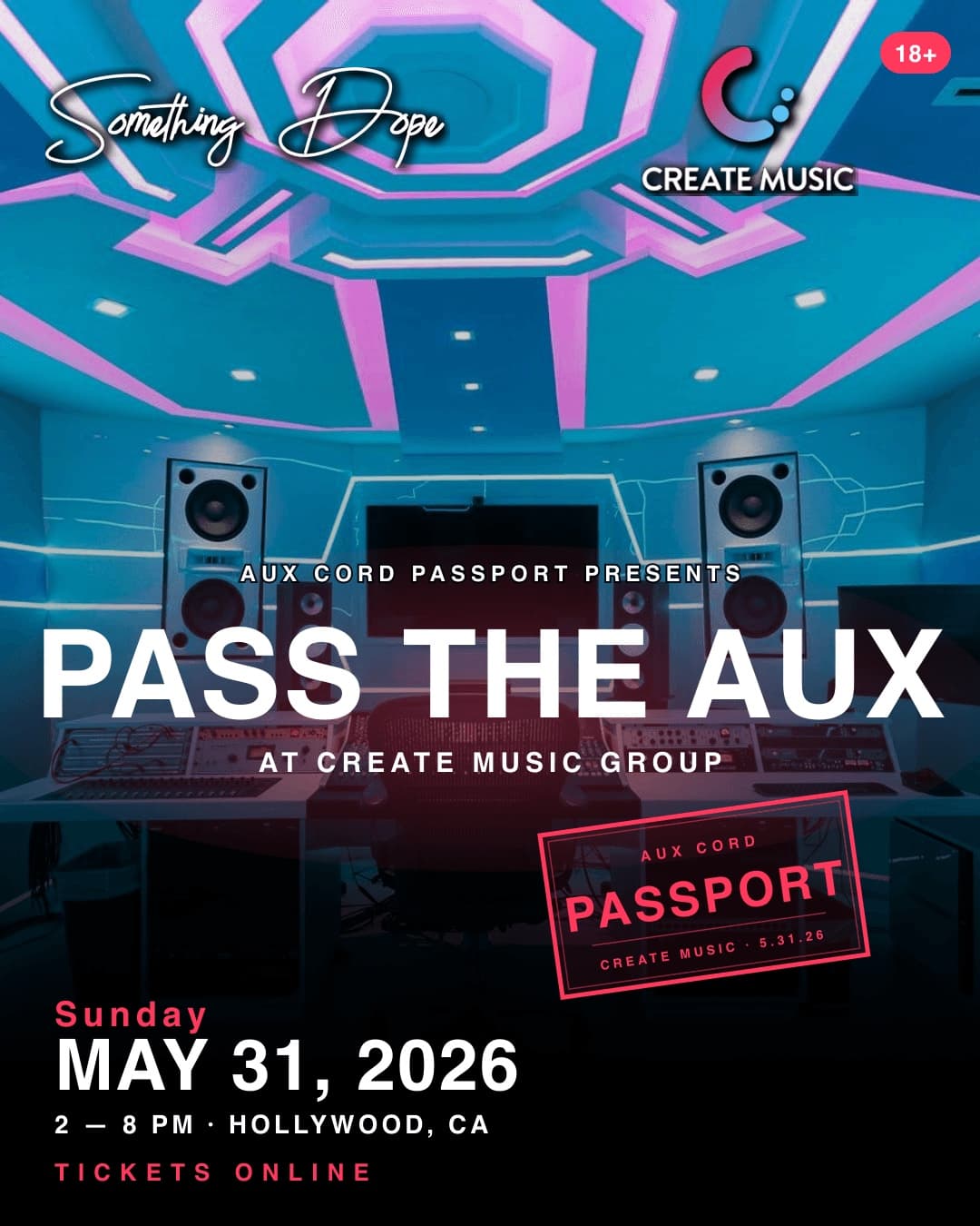 Pass The Aux at Create Music Group in Hollywood